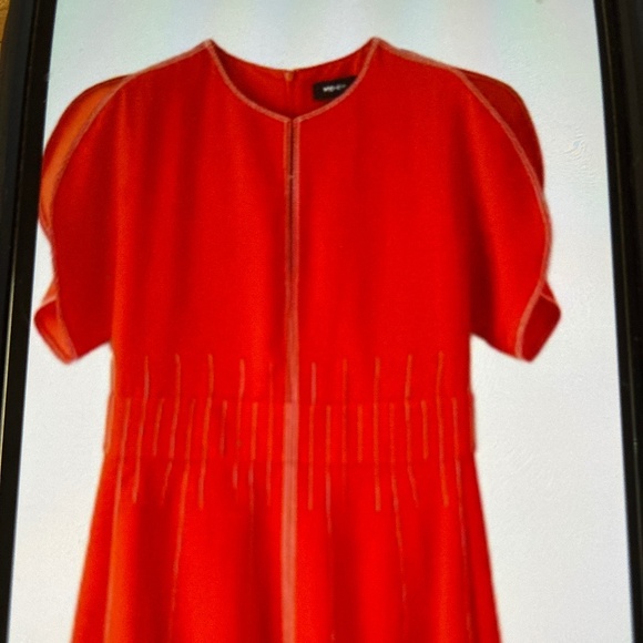 ME+EM NWOTContrast Stitch Midi Cape Sleeve Dress NWOT - Picture 8 of 8